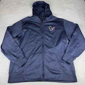 Nike NFL Houston Texans Men's 3xL Therma-Fit Zip Hoodie Navy Blue On-Field